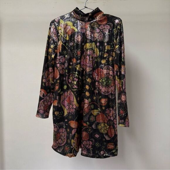 La Double J Colorblocked Payetli Mini Elbise in Size M - Picture 3 of 8